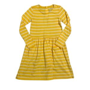 Primary Yellow & White Striped Longsleeve Dress Size 6-7
